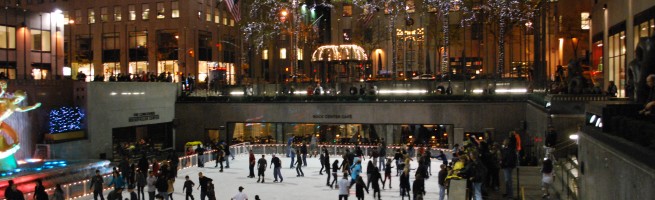 Skaters enjoying the Rink at Rockefeller Center.