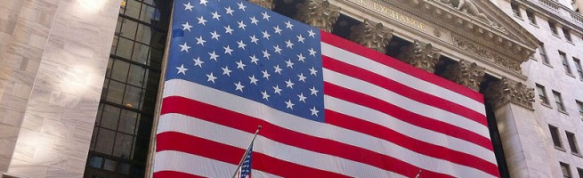 The exterior of the New York Stock Exchange on Wall Street.